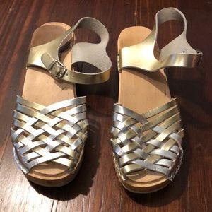 Silver/Gold Troentorps Sandals size 39